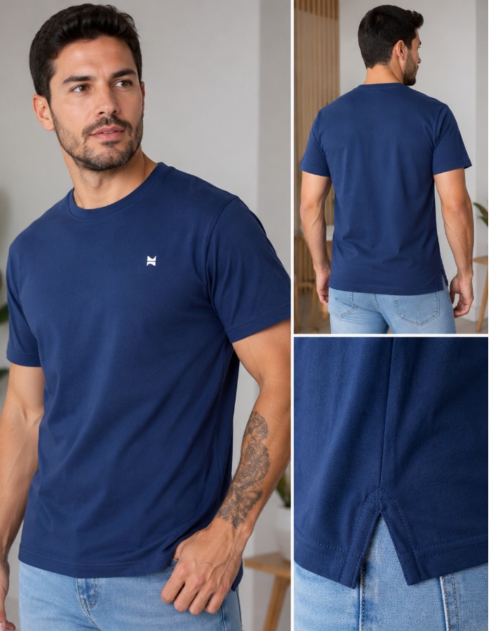 CAMISA BASICA COM ABERTURA LATERAL
