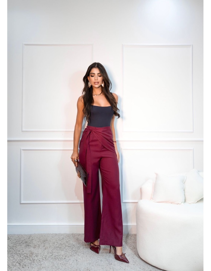 Calça pantalona lenço 