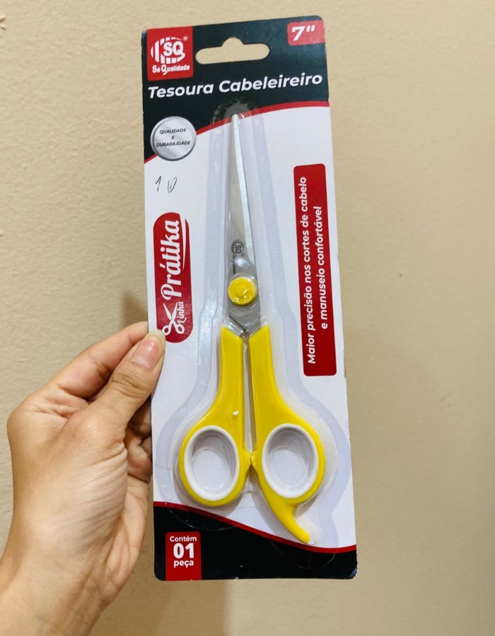 TESOURA CABELEIREIRO 7'' POLEGADAS C/ 1 UNIDADE - SQ