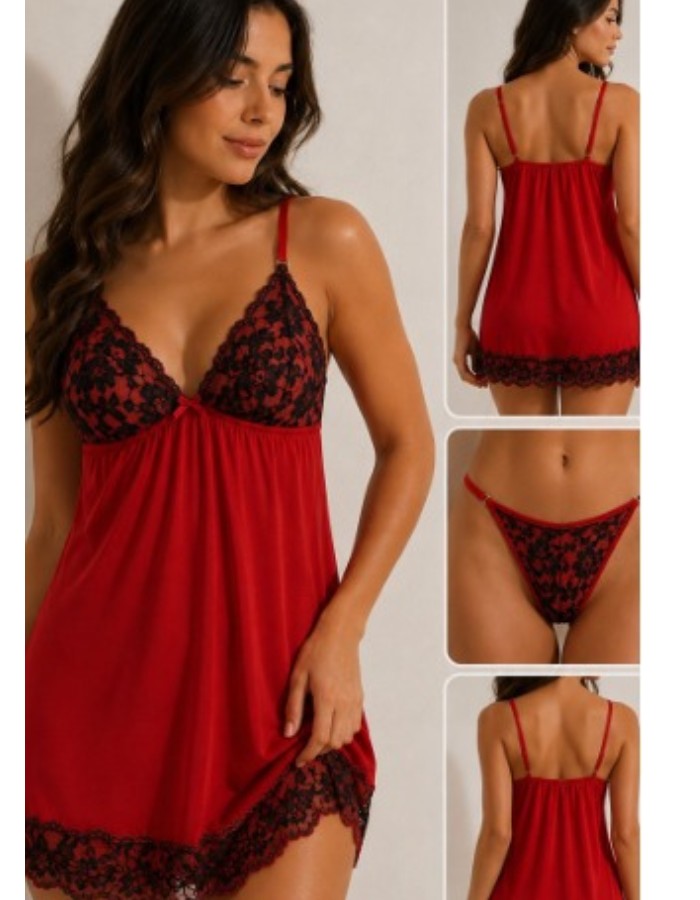 CAMISOLA  RENDA COM CALCINHA  REF:2533   1559