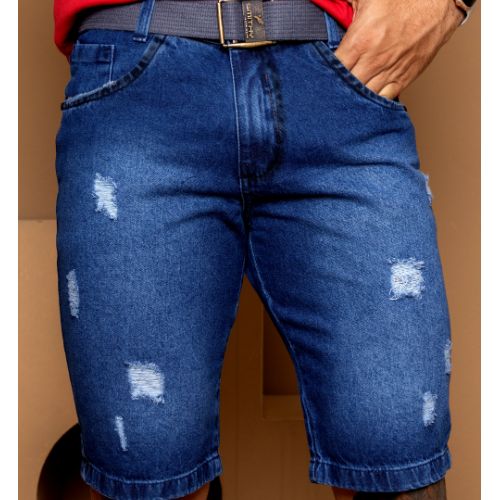 Bermuda jeans contorno 