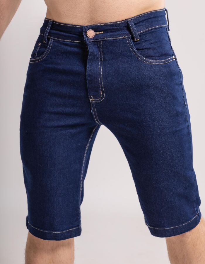 BERMUDA CLÁSSICA JEANS AMACIADA L. MEL CLARO