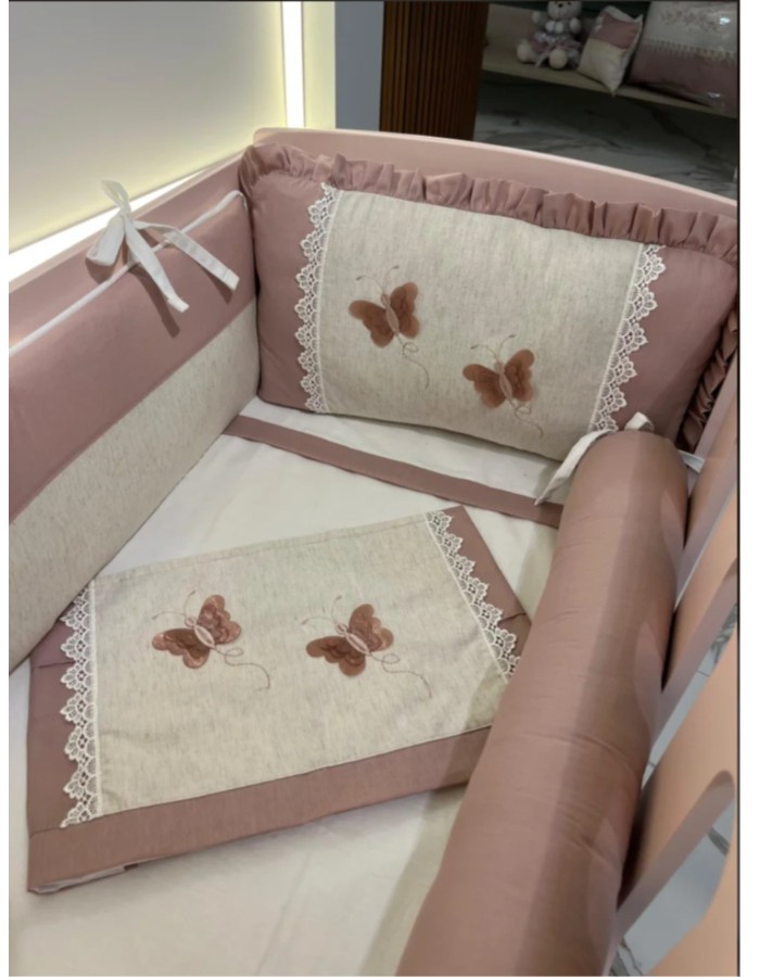 KIT DELUX MINIBERÇO BORBOLETA 7 PEÇAS