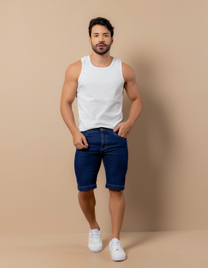 BERMUDA AZUL ESCURA LYCRA