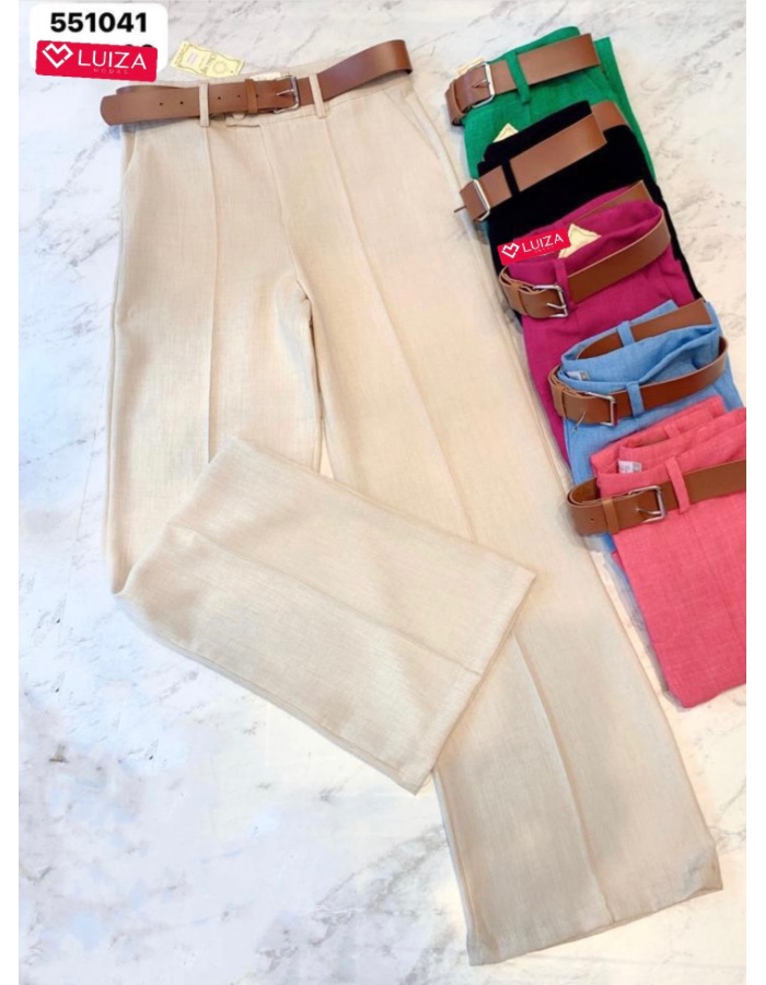 Calça de linho pantalona Franci 