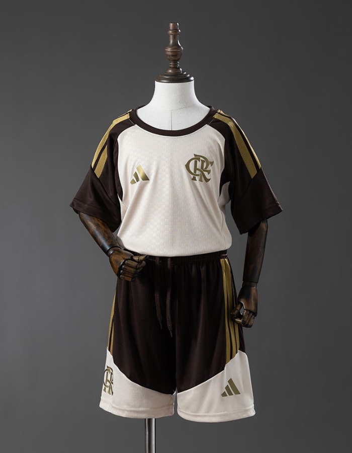 Conjunto bege com marrom  Flamengo 