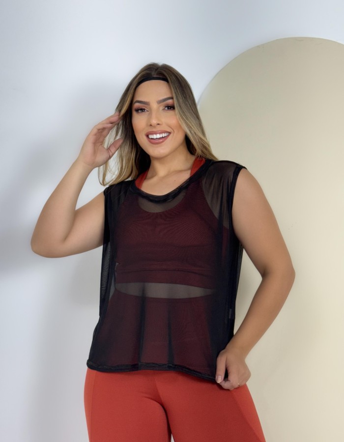 Cropped Regata Maxxi de Tule - Basica 