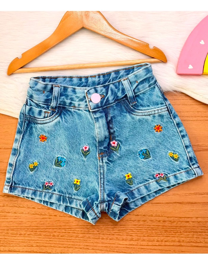Short jeans flores