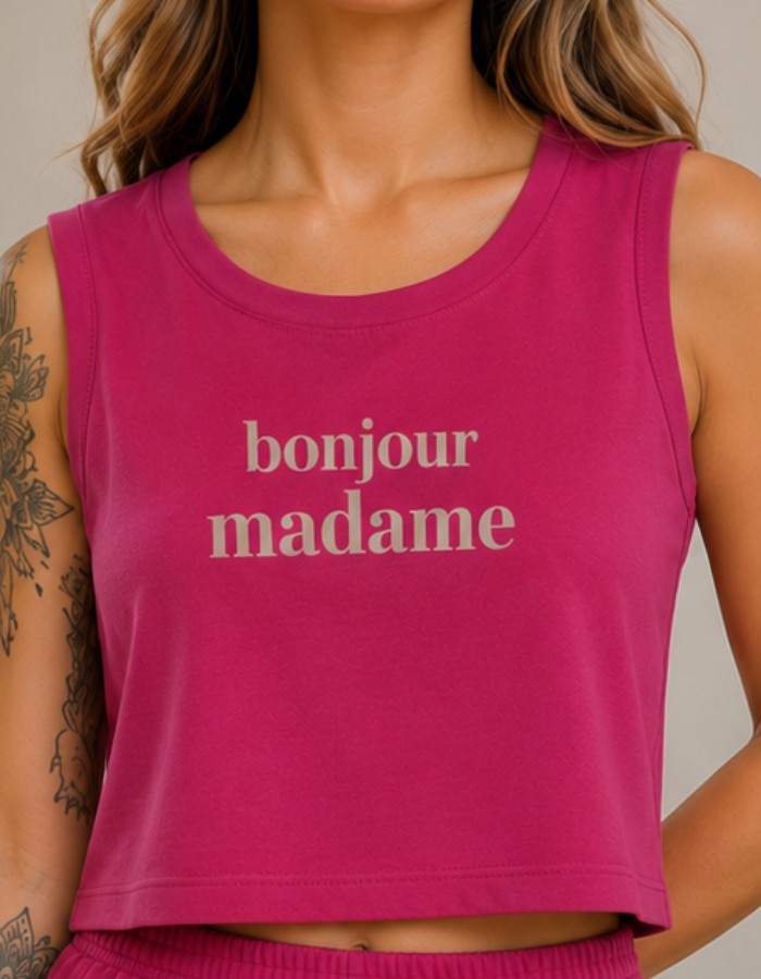 APENAS CROPPED REGATA- BONJOUR