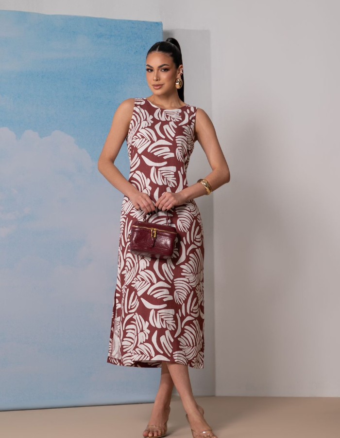 VESTIDO MIDI ESTAMPADO