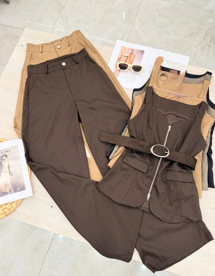 CONJUNTO TECIDO PREMIUM ZIPER