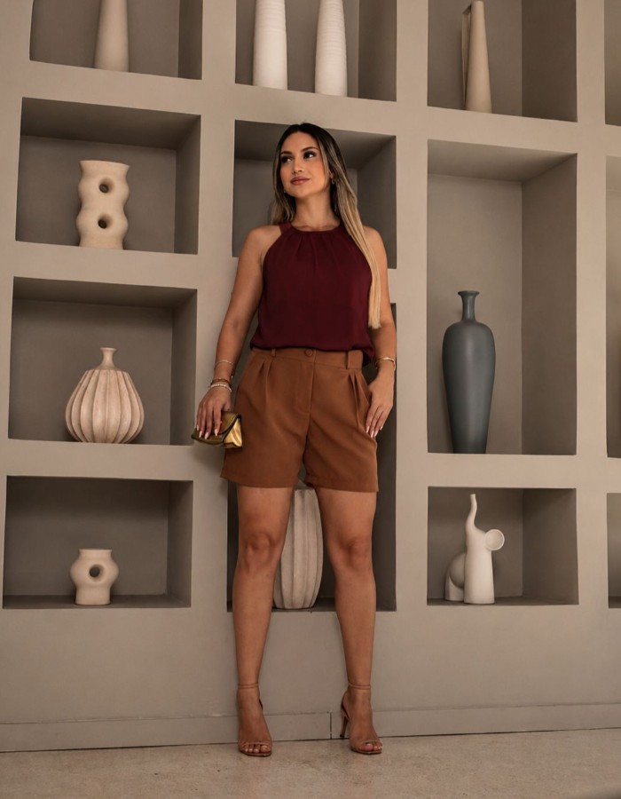 BLUSA CREPE FORRADA LINHA BOUTIQUE