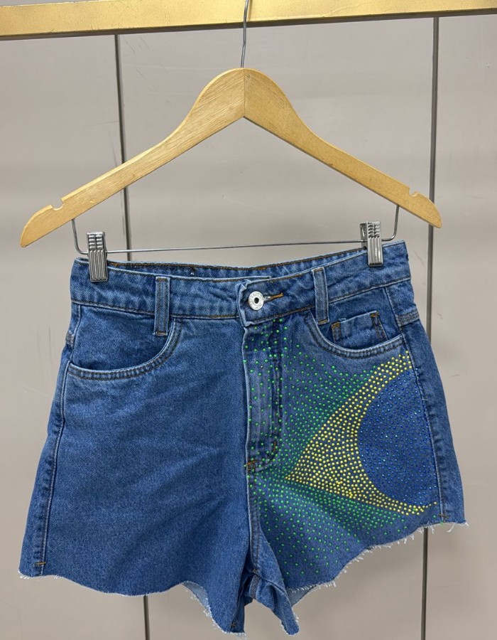 Short bandeira barra fio