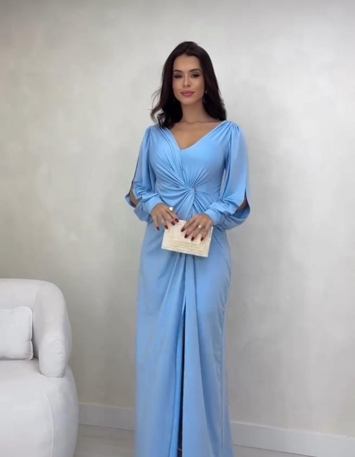 Vestido manga aberta 