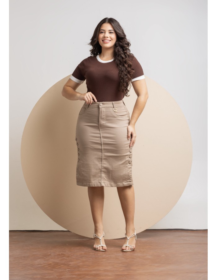 SAIA JEANS COLOR BOTÕES