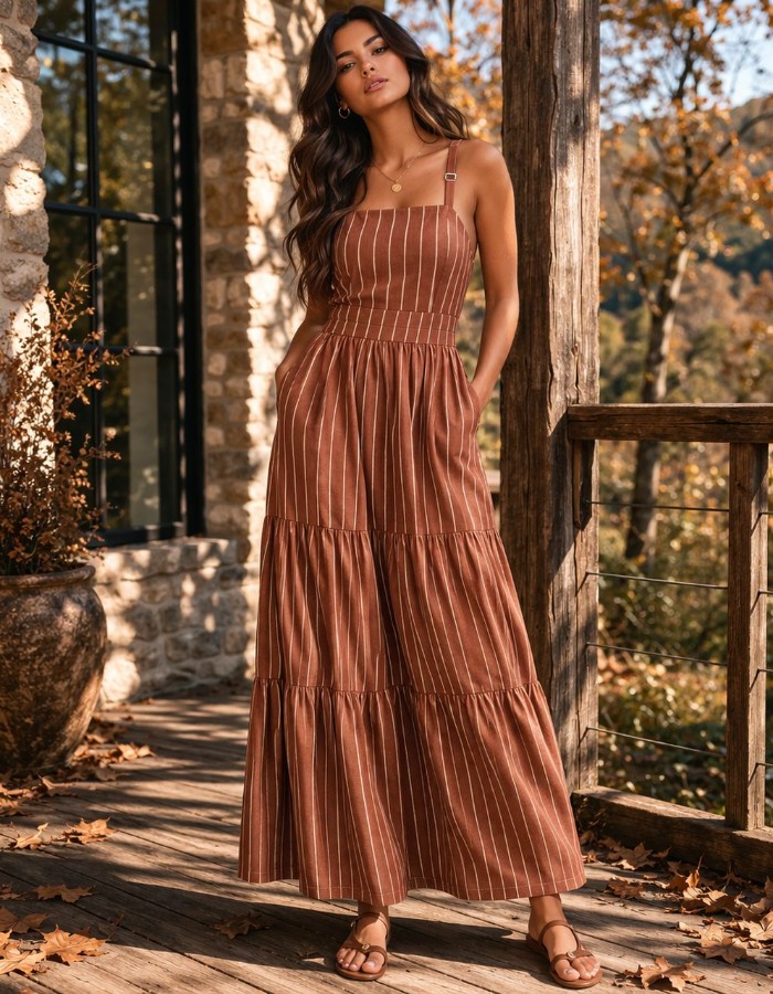 VESTIDO MIDI VISCOLINHO  FORRADO