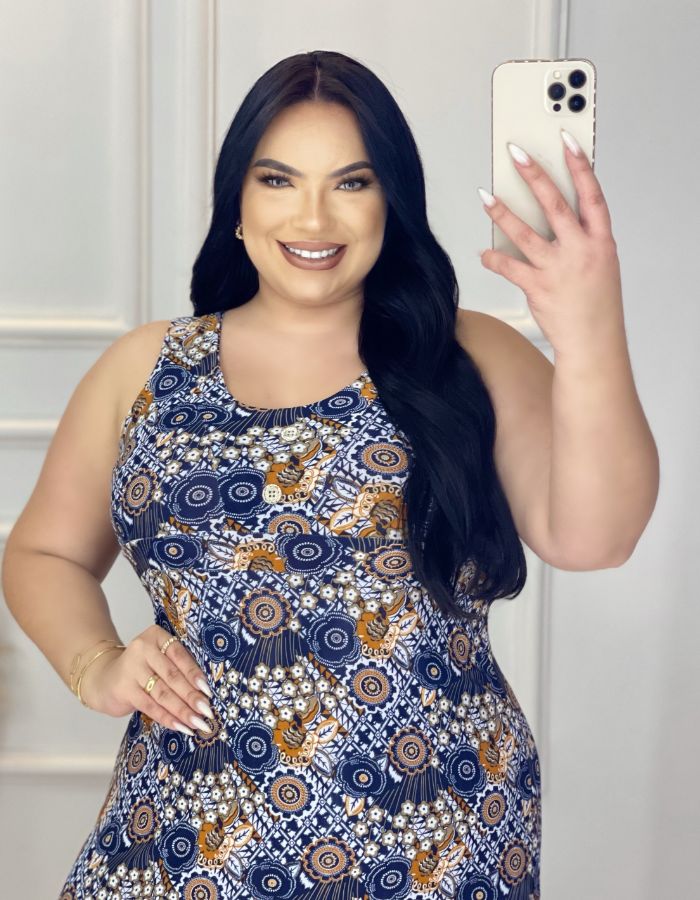 VESTIDO LONGO COM BOTÕES - TAM GG