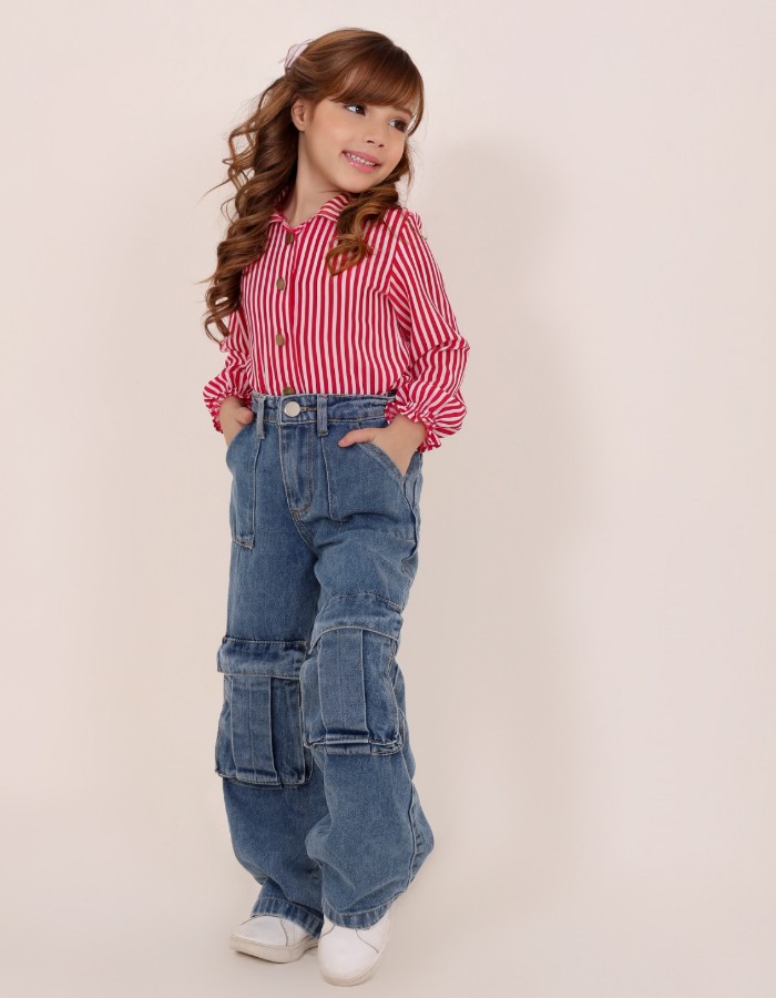 CALÇA JEANS INFANTIL DESGRADEADA