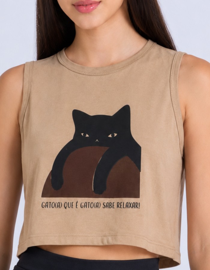 APENAS CROPPED REGATA - GATO