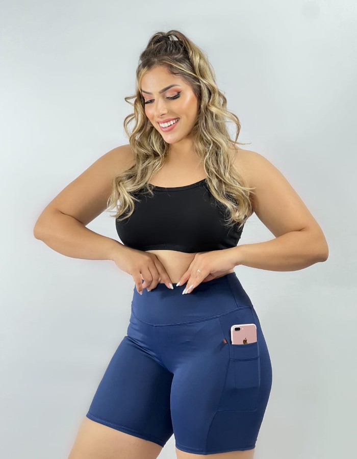 Short Poliamida Maxxi Com Bolso