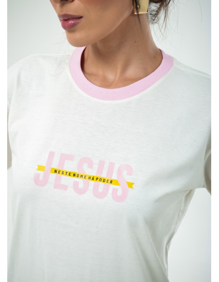 T-SHIRT OVER JESUS ROSA