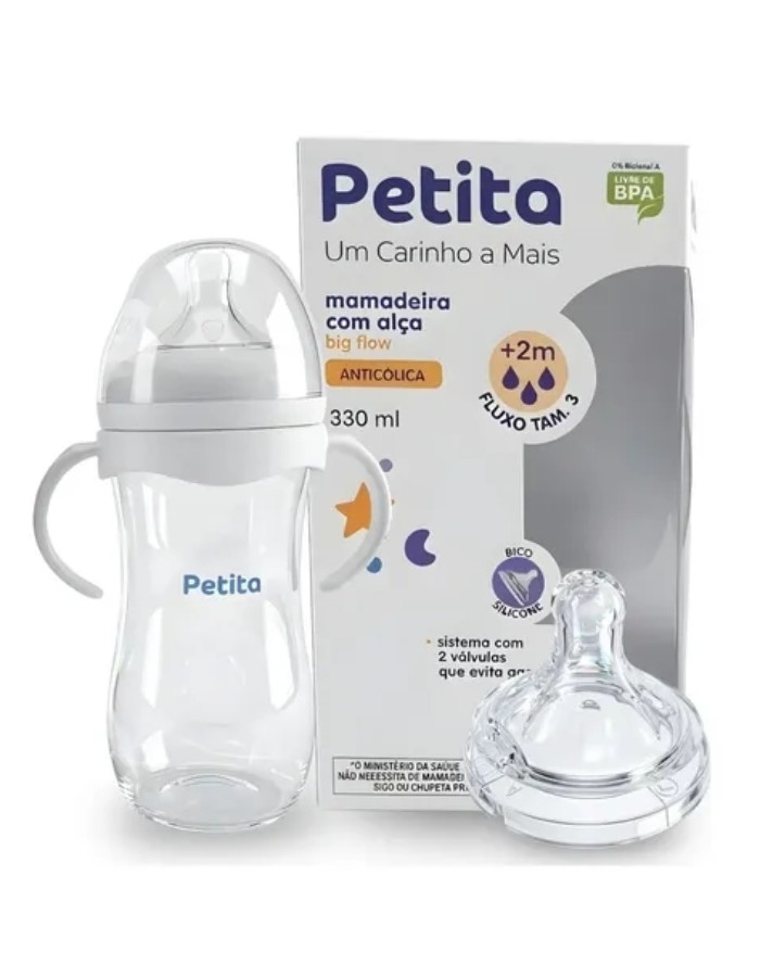 MAMADEIRA BIG FLOW COM ALÇA 330ml PETITA