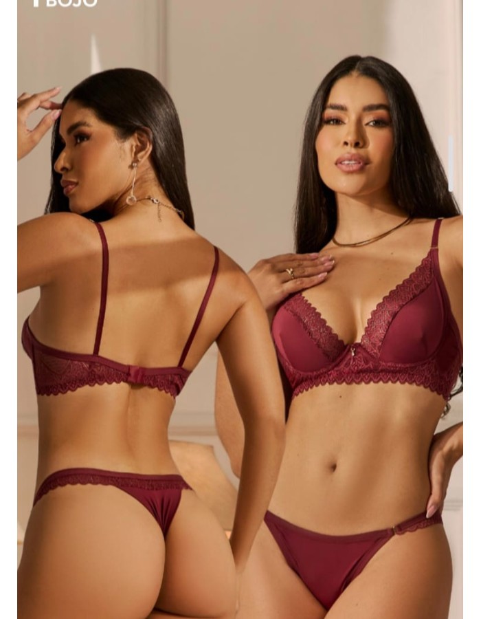Conjunto sem bojo com fio duplo  com aro