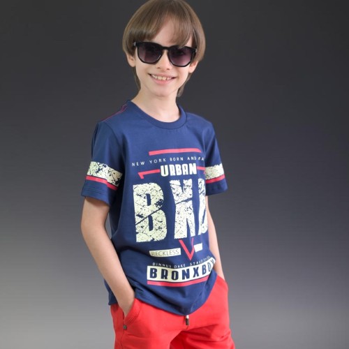 Camisa estampada azul