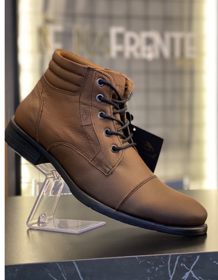 BOTA CASUAL PERLATTO COURO ROMA TAN VELLUTO PTO