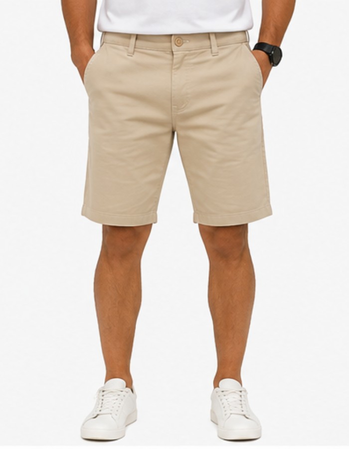 Bermuda Masculina Bege Casual
