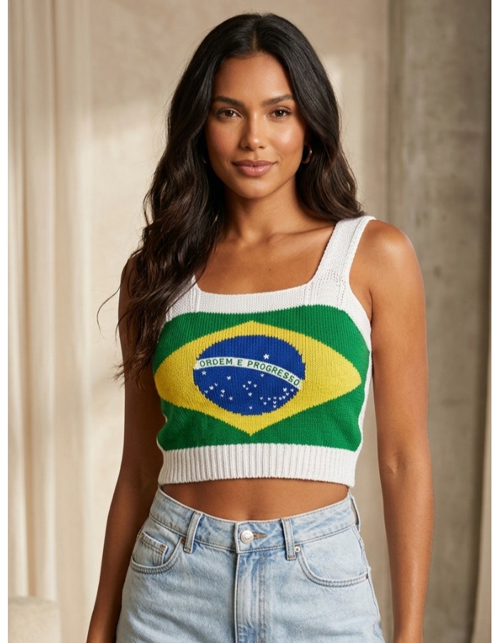 Cropped Brasil bandeira 