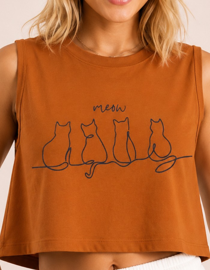 APENAS CROPPED REGATA- MEOW