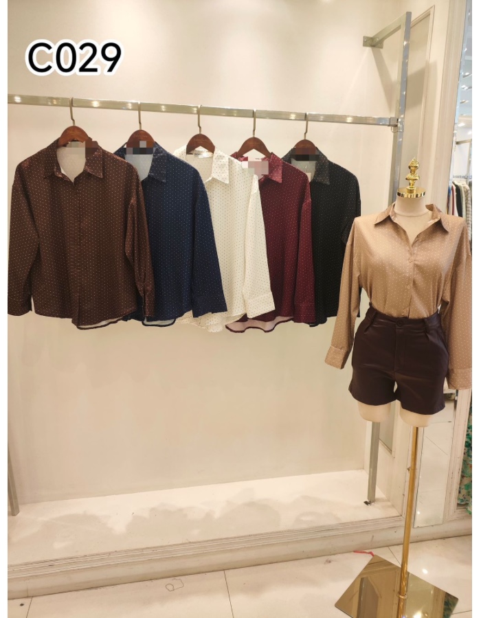 Blusa social poá