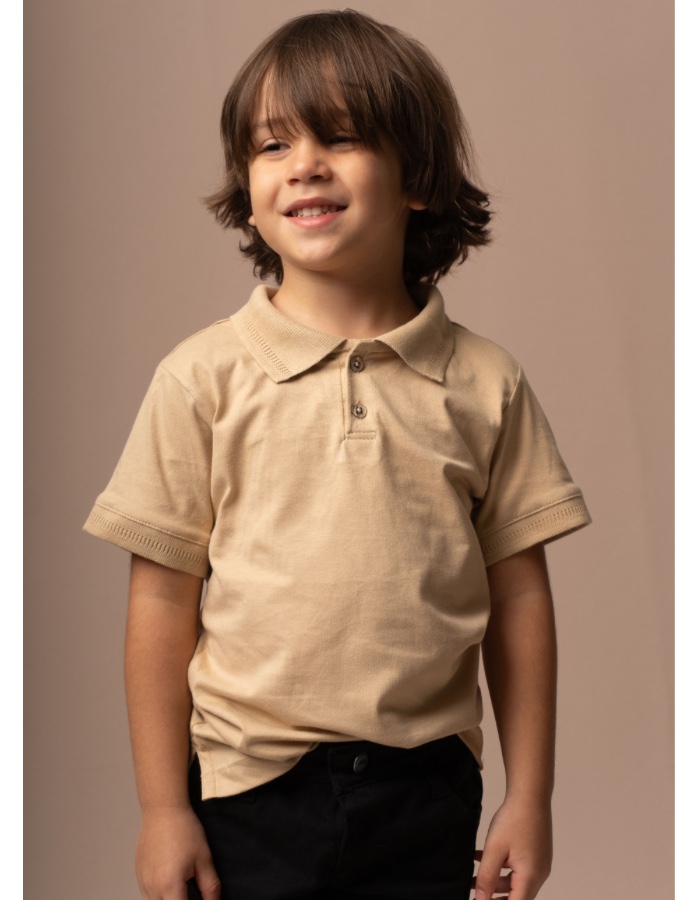 GOLA POLO BOTAO INFANTIL 30.1 100% ALGODAO