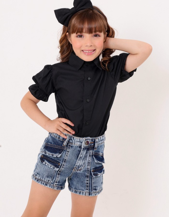 SHORT JEANS INFANTIL DESGRADEADO