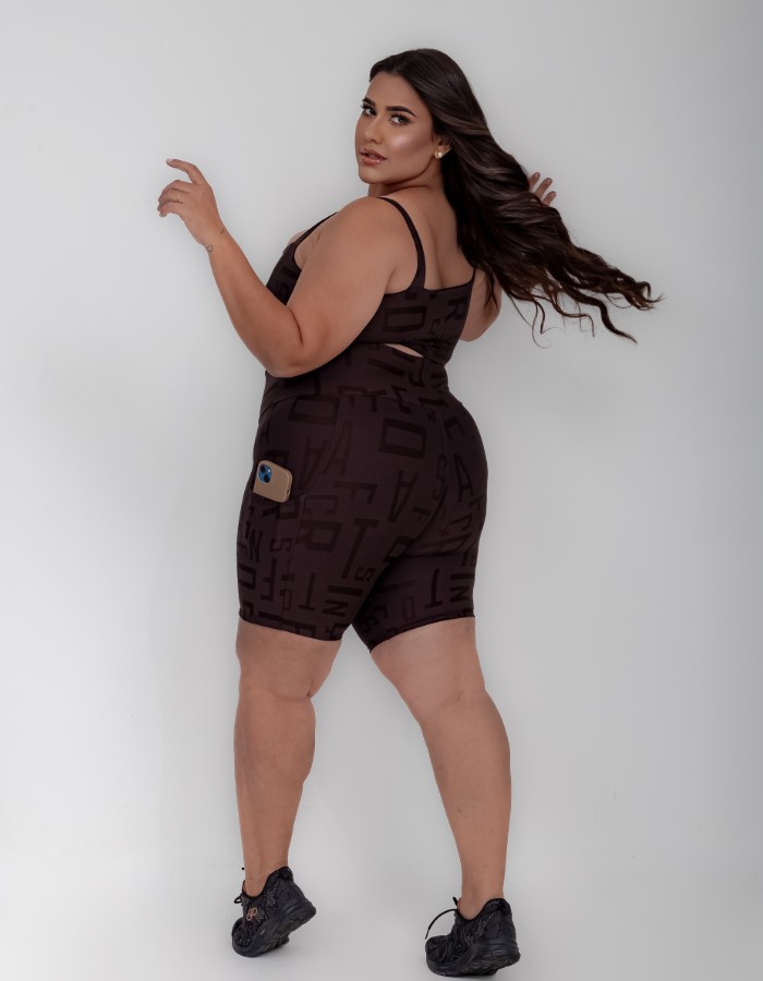 CONJUNTO SHORT LUIZA COM BOLSO COM TOP DE ALÇA LARGA