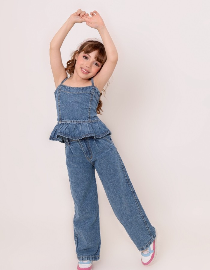 CONJUNTO JEANS INFANTIL DESGRADEADO