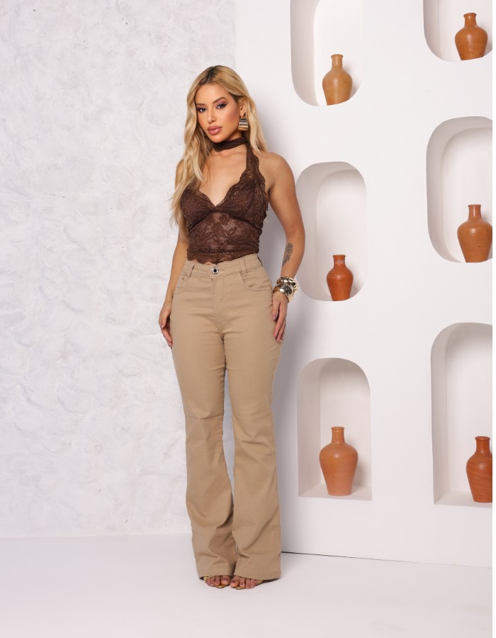 CALÇA FLARE CAPUCCINO