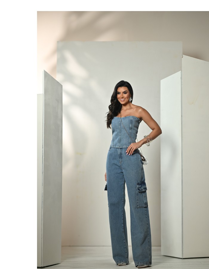 CALÇA SLIM 100%