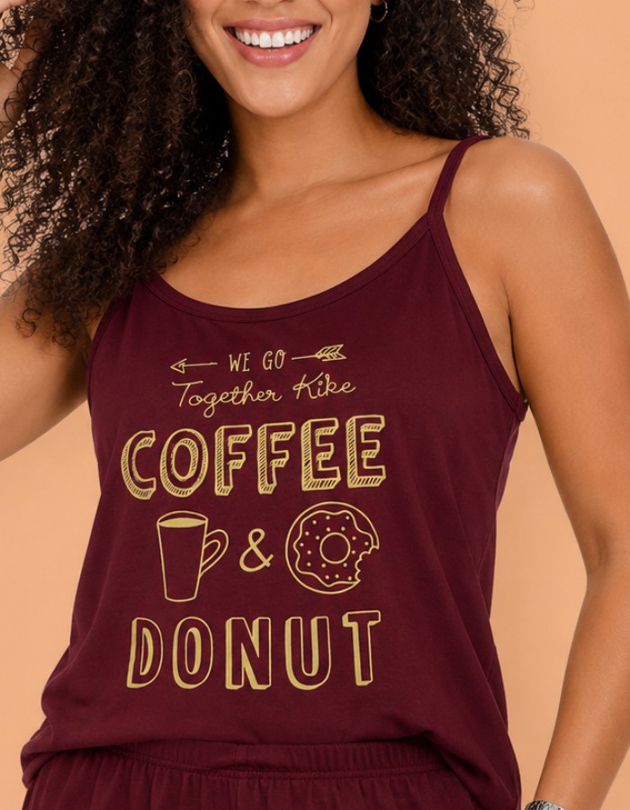 APENAS BLUSA ALÇA-COFFEE