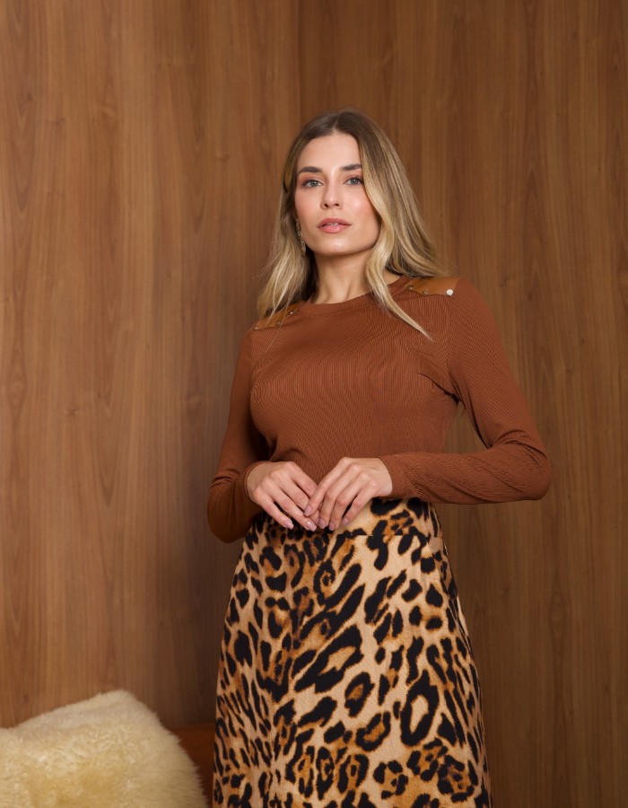 BLUSA MALHA MANGA LONGA