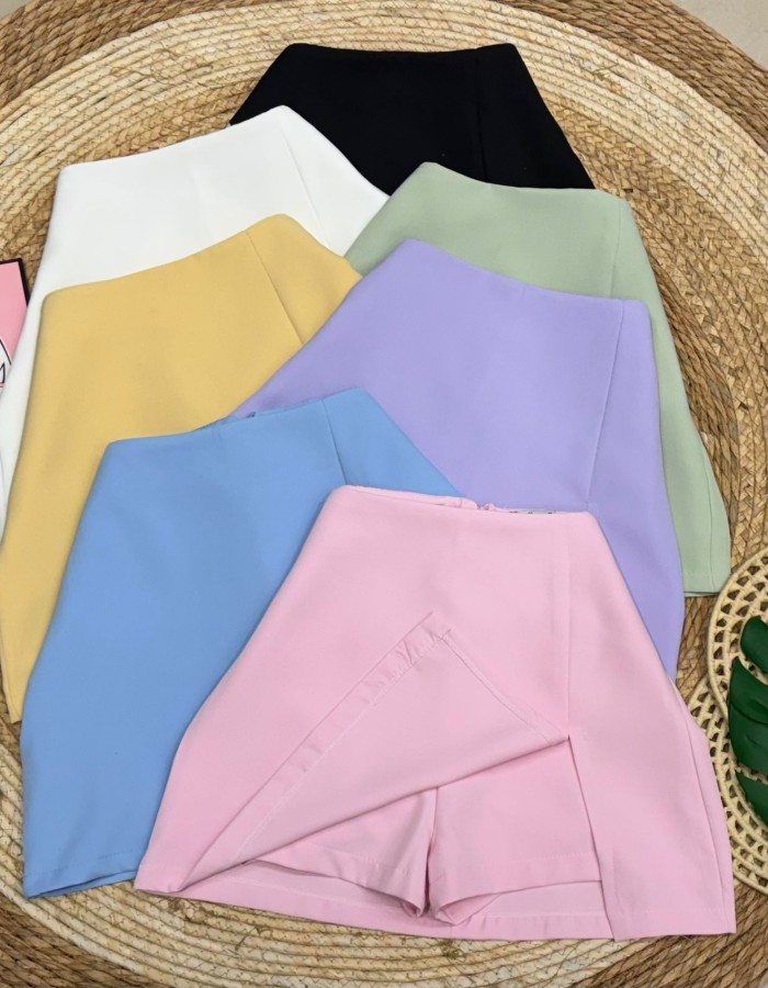 SHORT SAIA TECIDO ALFAIATARIA 