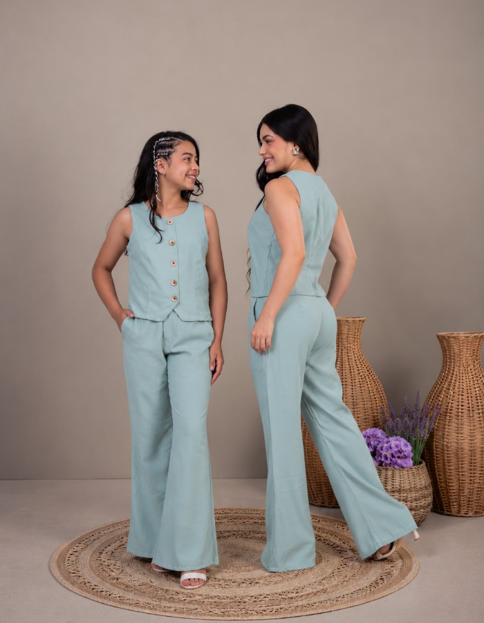 CONJUNTO CALÇA E COLETE (TEC.ALFAIATARIA MARRANT)