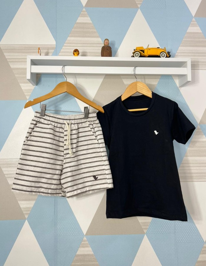 CONJUNTO LINHO CAMISA INFANTIL MALHA  MENEGOTTI 