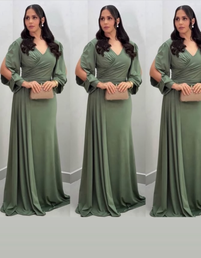 Vestido fest transpassado 