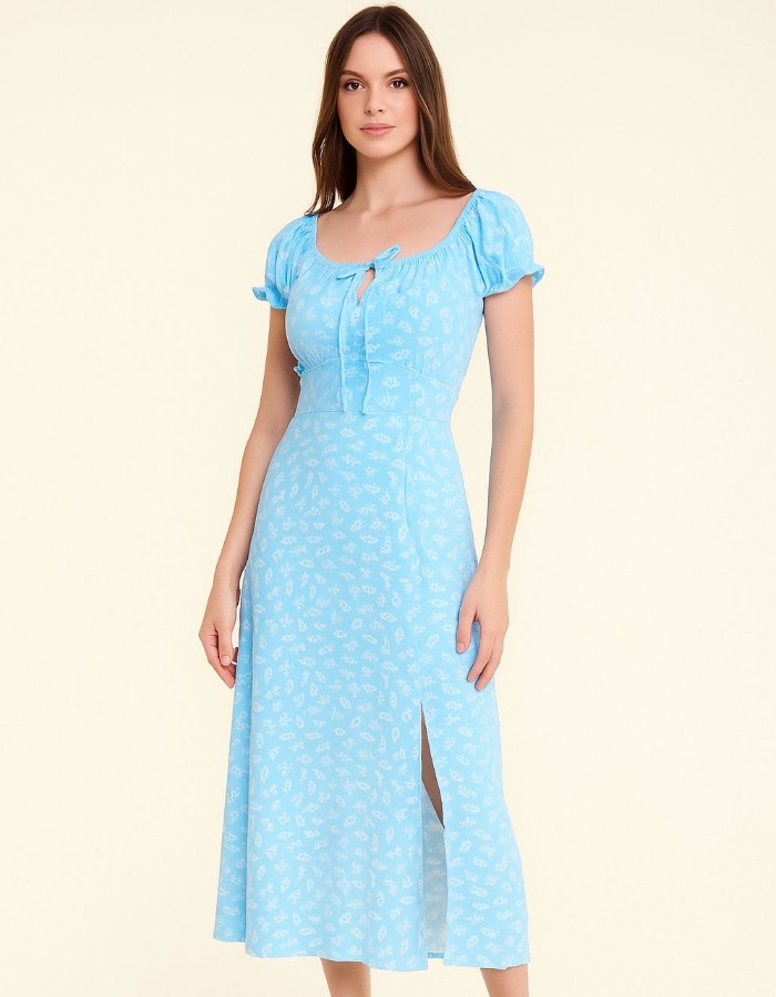 VESTIDO CAMPONESA MANGA PRINCESA