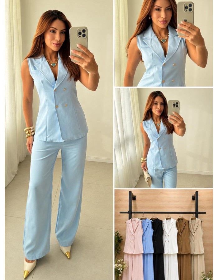 CONJUNTO ALFAIATARIA C/ CALÇA PANTALONA