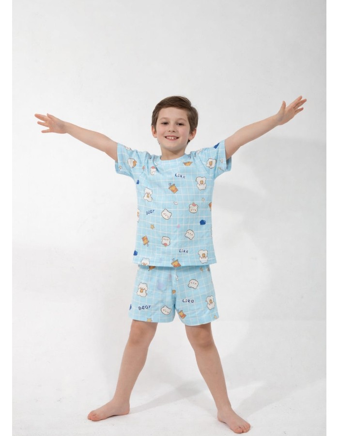 Pigama camiseta menino manga curta