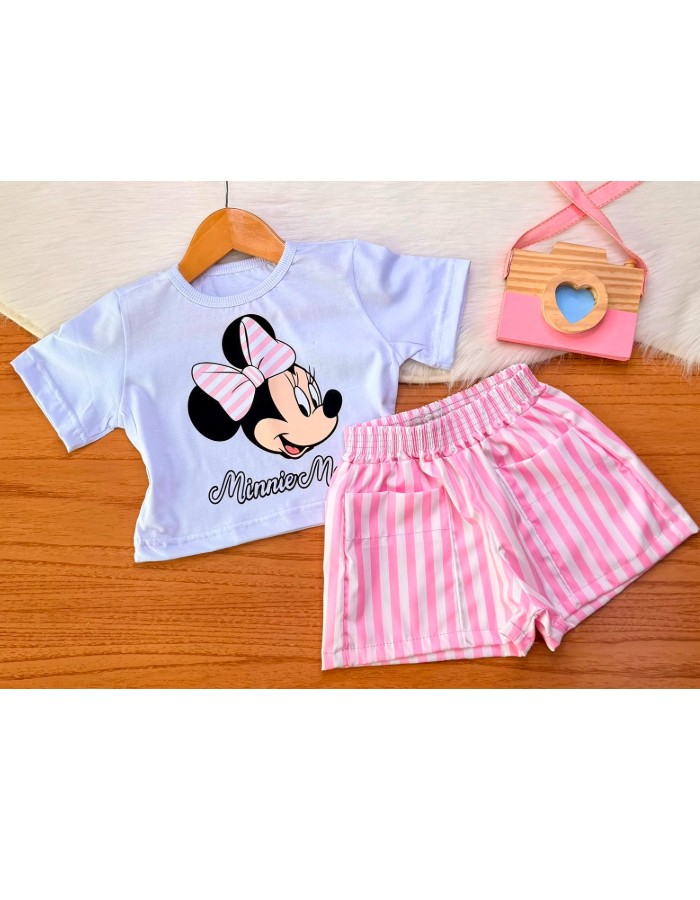 Conjunto minnie listra 