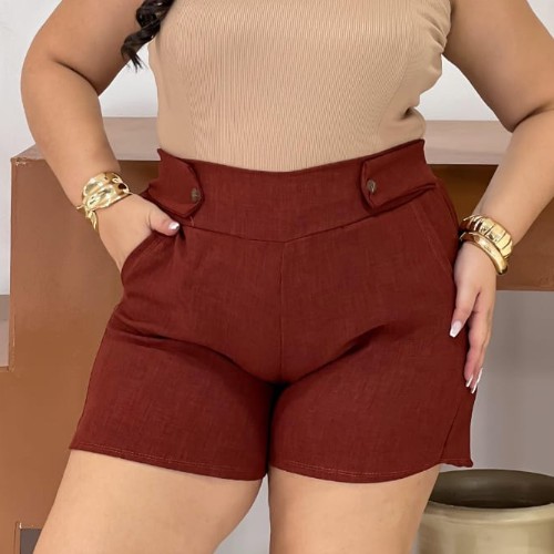 SHORT PLUS SIZE ALFAIATRIA E LINHO